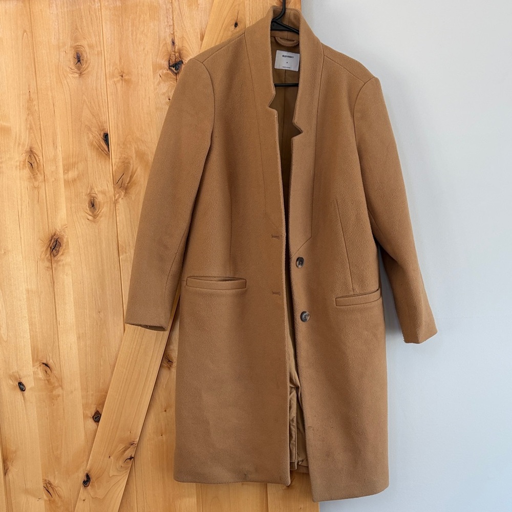 Old Navy Camel/Tan Single-Breasted Pea Coat